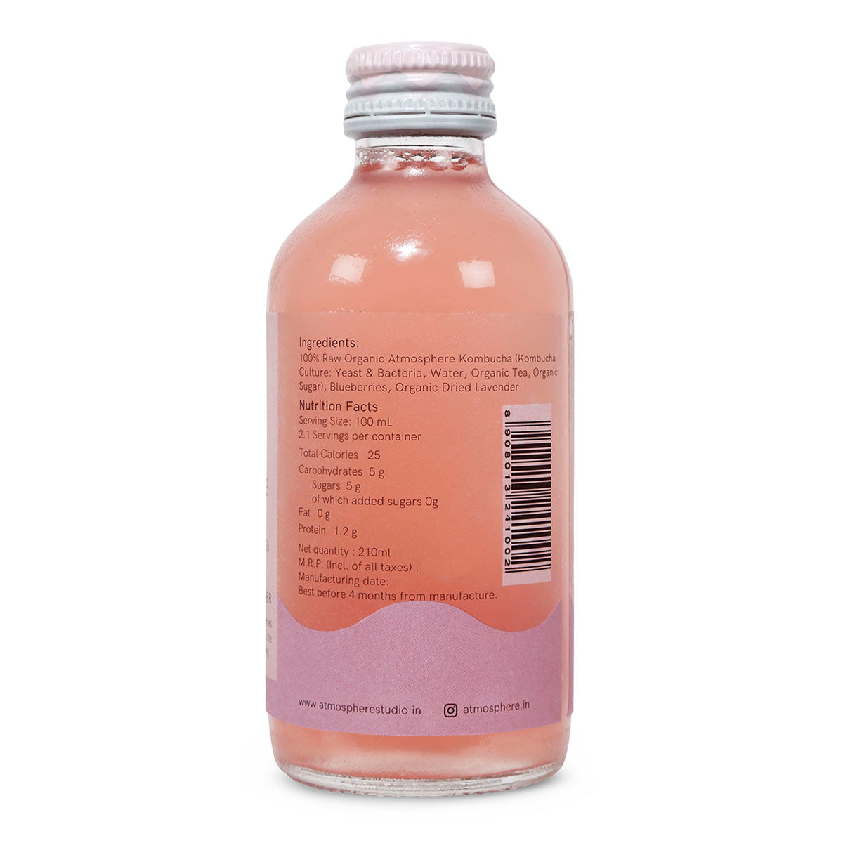 Blueberry Lavender Kombucha | 210ml | Pack of 1