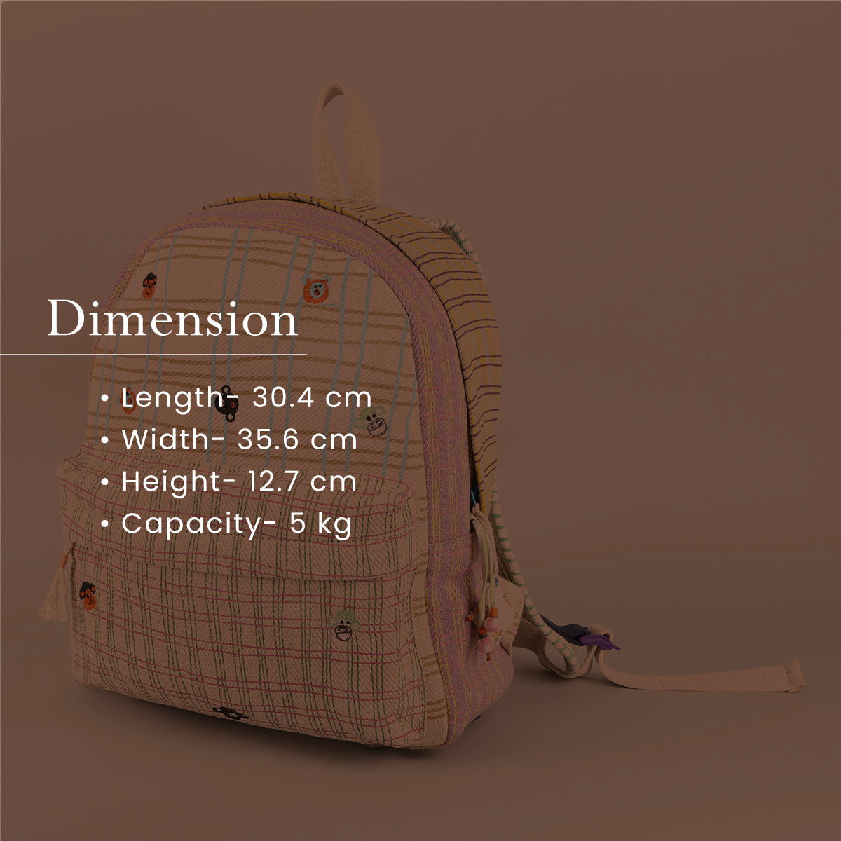 Checkered Kids Bag | 5 L