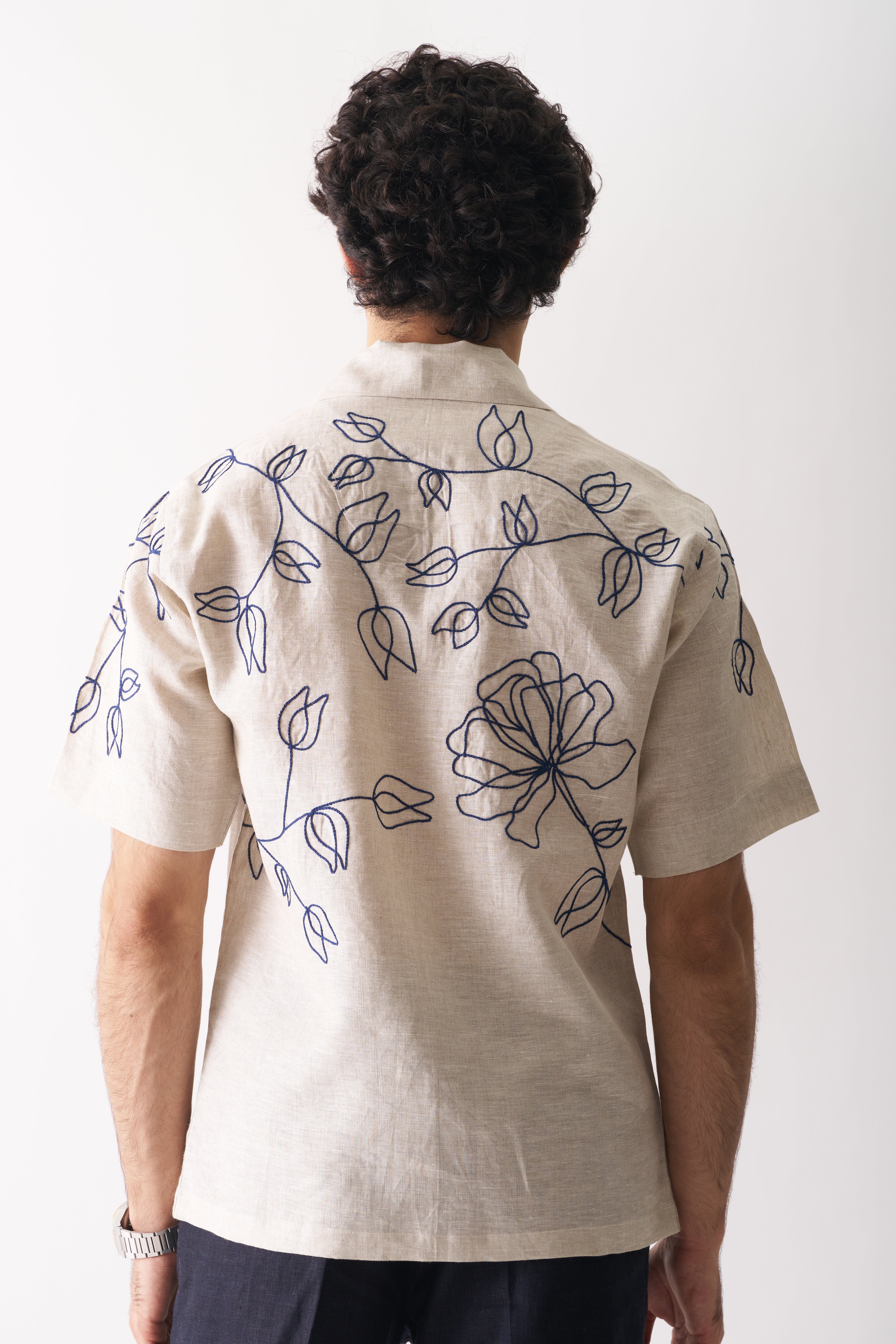 Floral Hand Embroidered Shirt