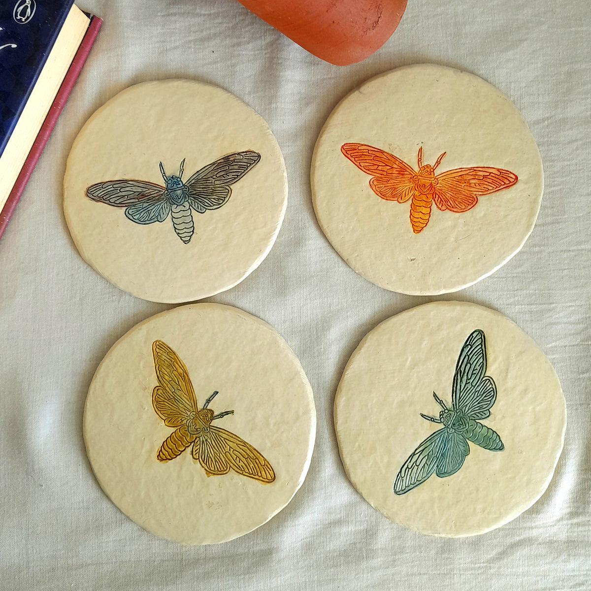 Colorful Hawk Coasters
