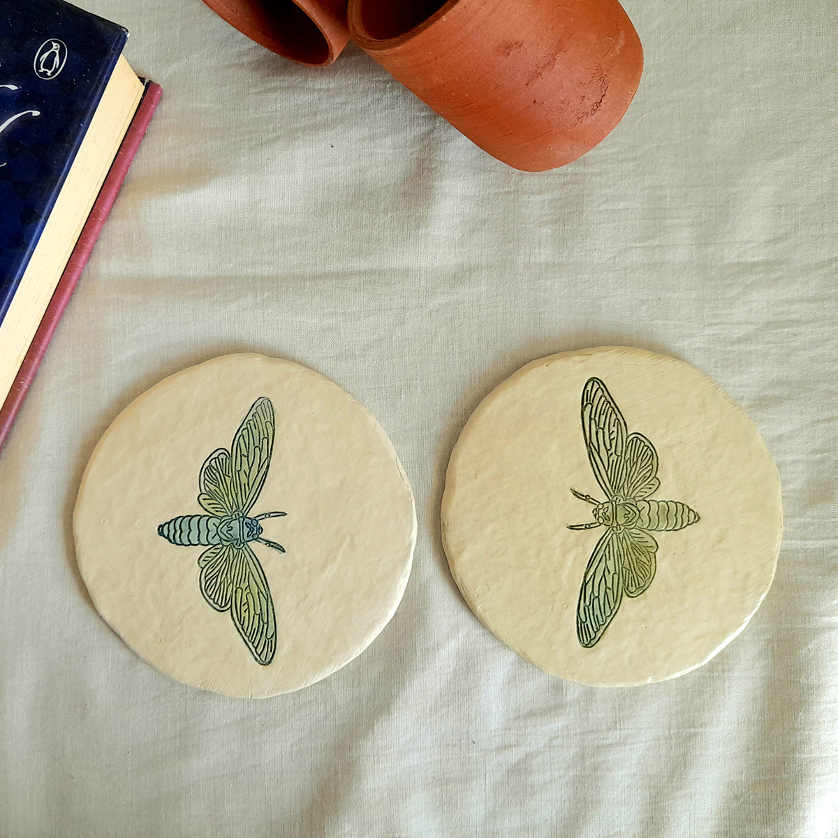 Hawk & Luna Blue Coasters