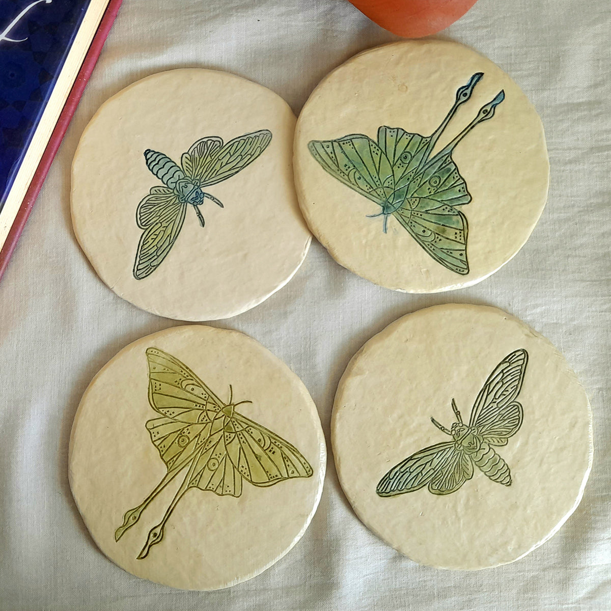 Hawk & Luna Blue Coasters