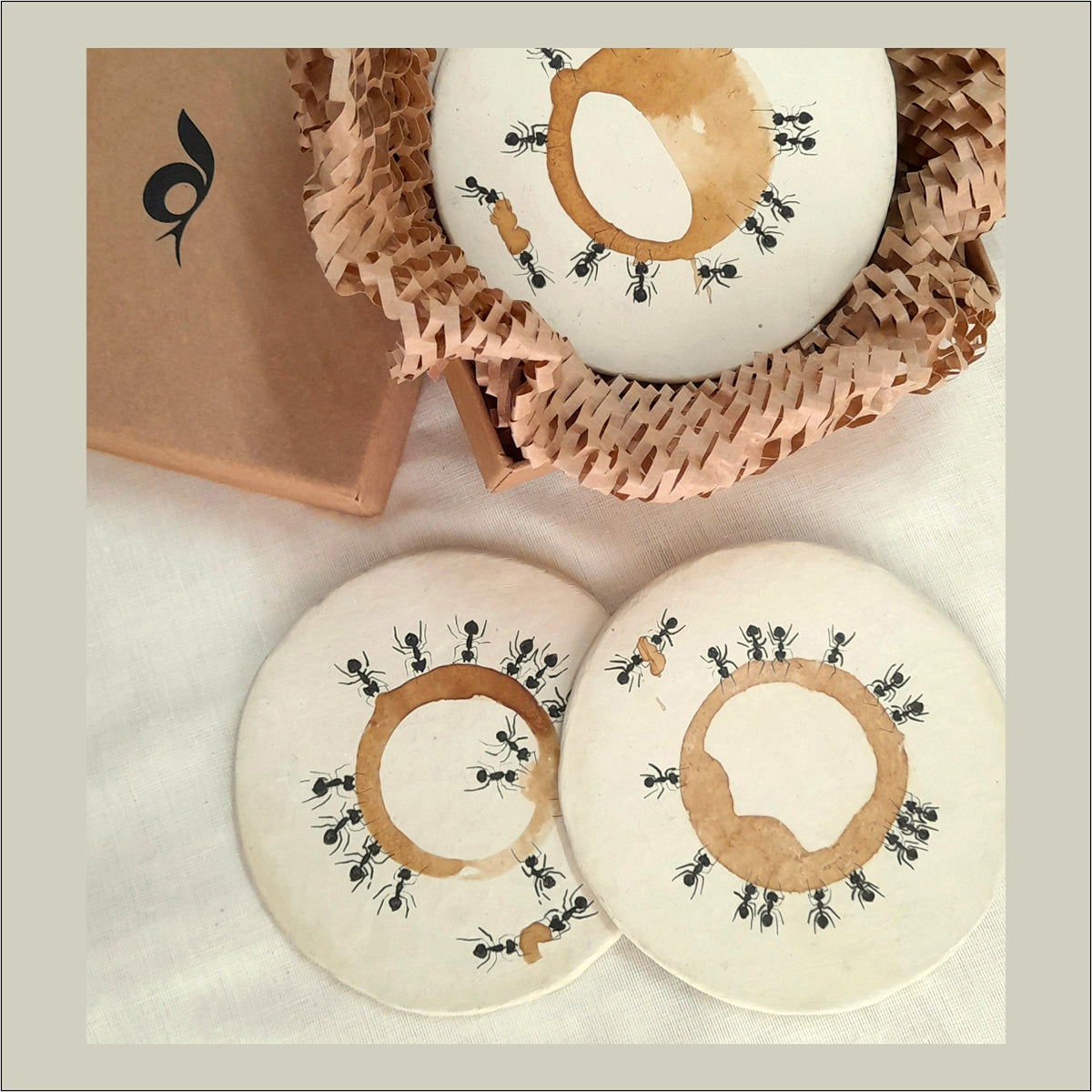 Coffee Stained Ant Coaster