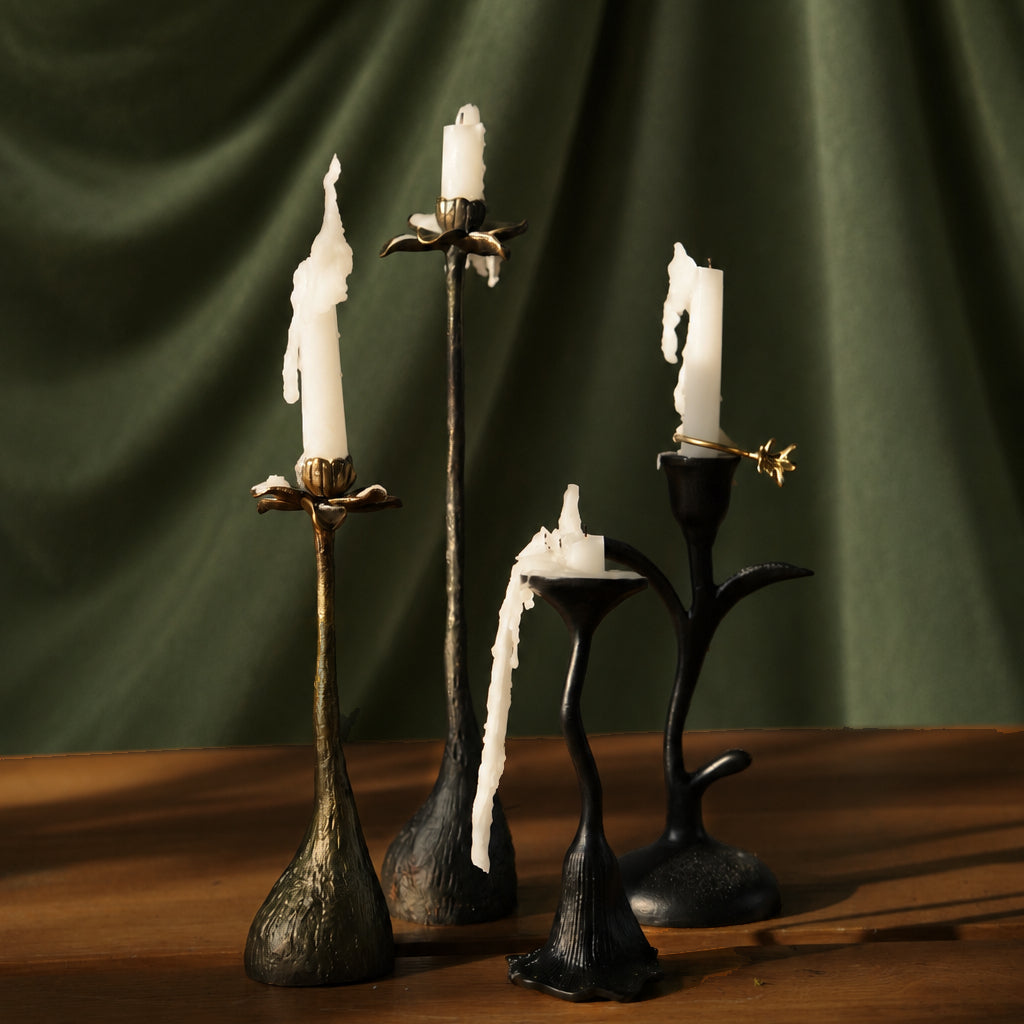 Stem Candle Holder Medium - Black