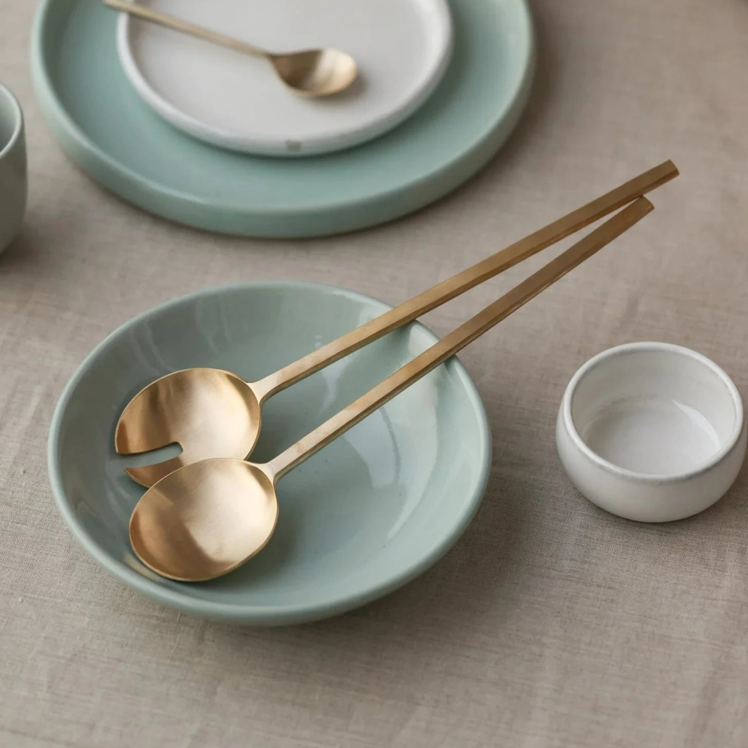 Brass Salad Server Set