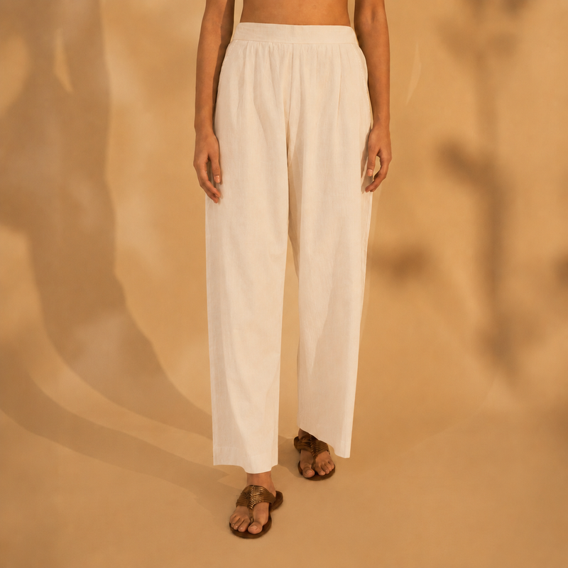 Easy Fit Pants - Ivory