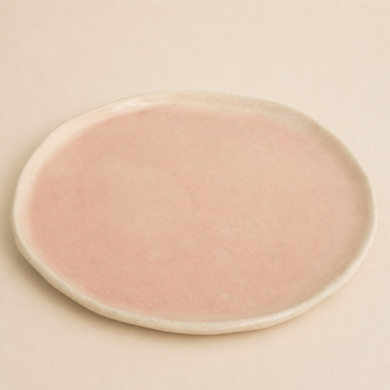 Meadow Plate - Pink & Ivory