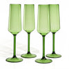 Stem Flute Glass (Set of 4) - Green