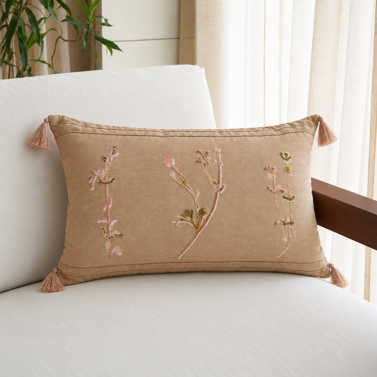 Veil Cushion - Dull Yellow