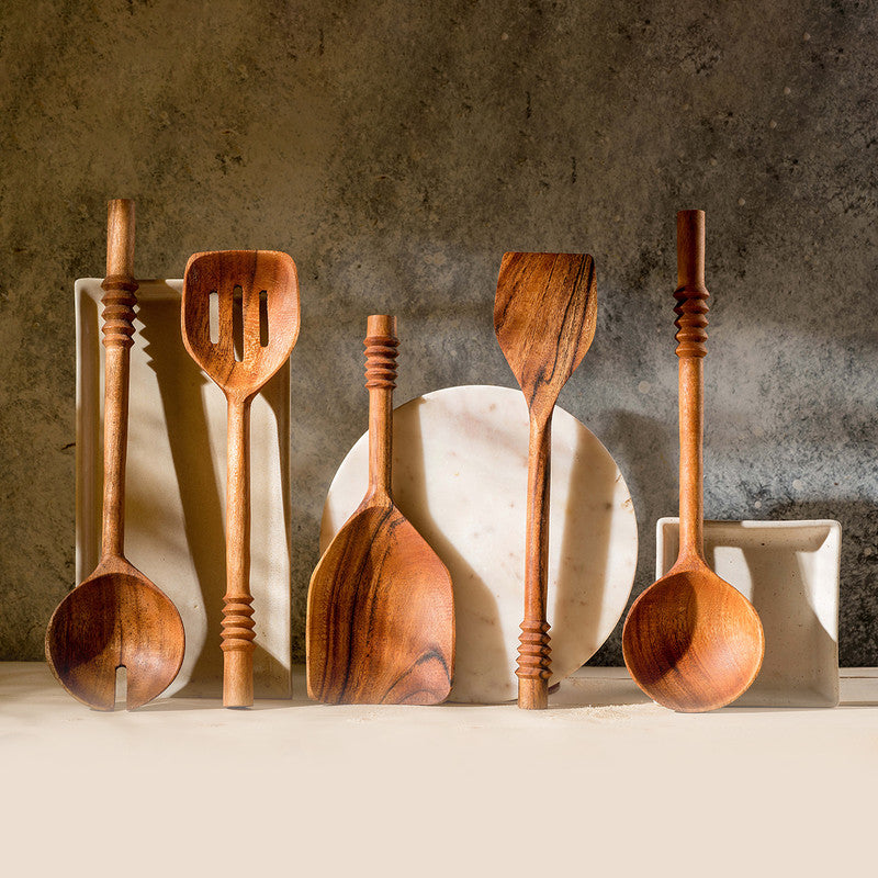 Wood Cutlery Set | Set of 5