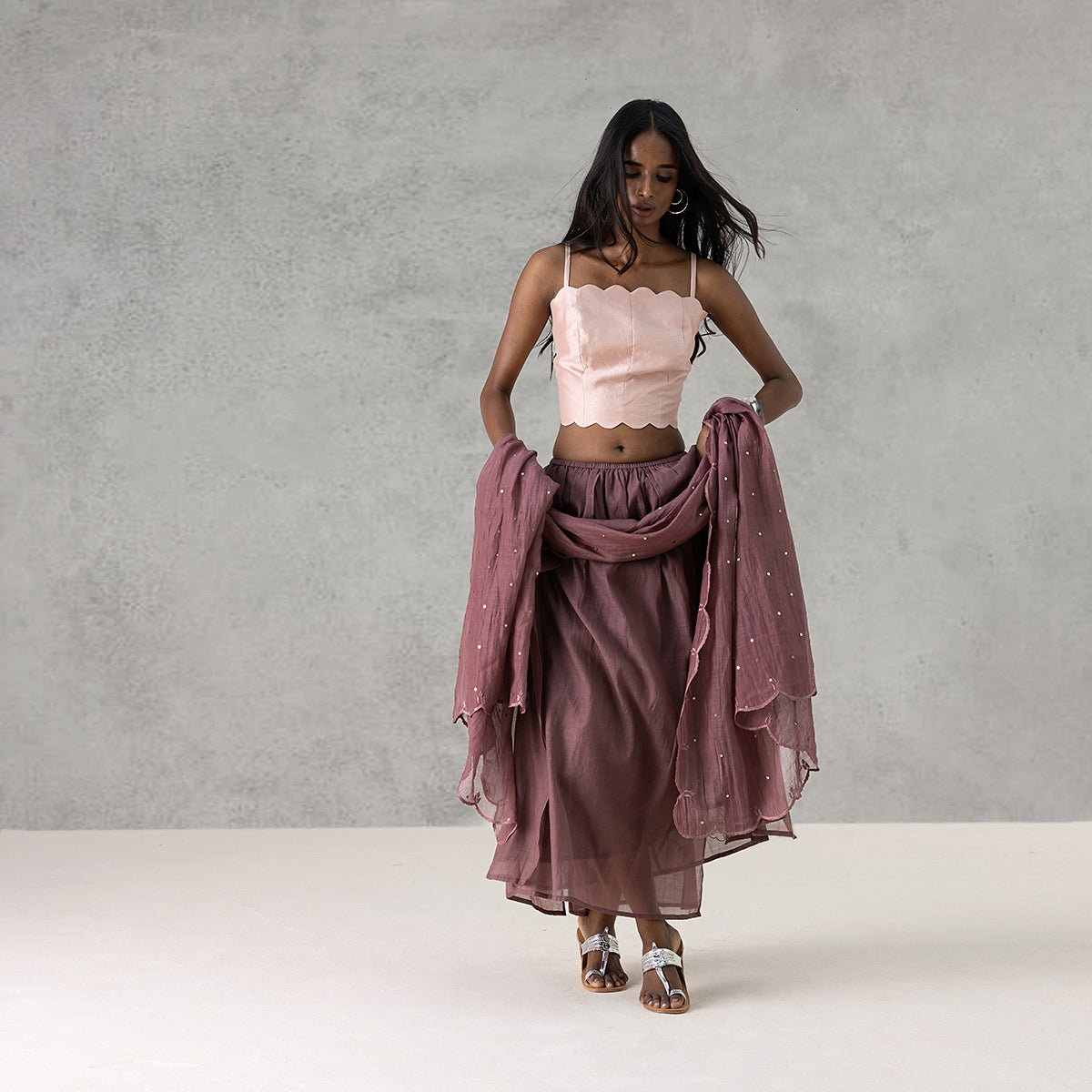 Rosette Skirt - Mauve