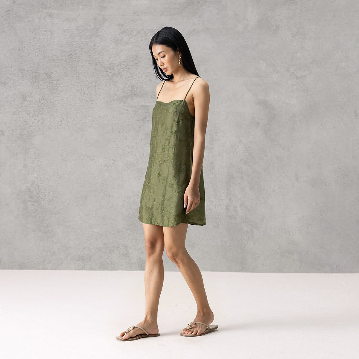 Drift Dress With Slip (Set of 2) - Green