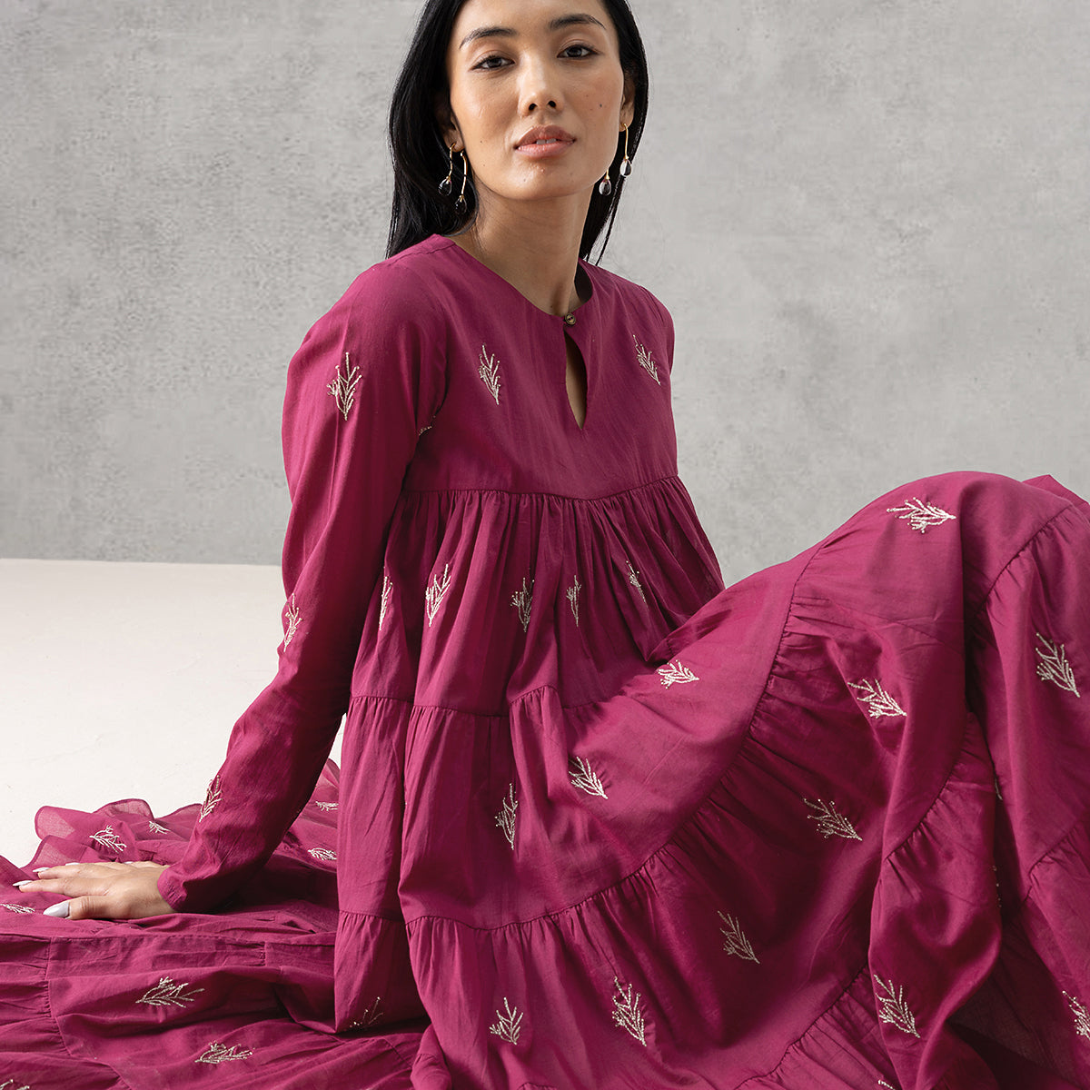 Willow Kurta- Dark Pink