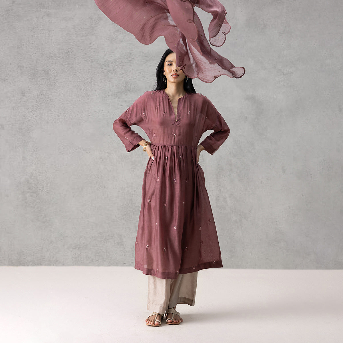 Dusk Kurta - Mauve