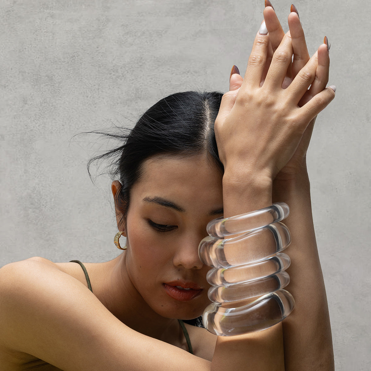 Dew Drop Bangle Set of 2- Clear