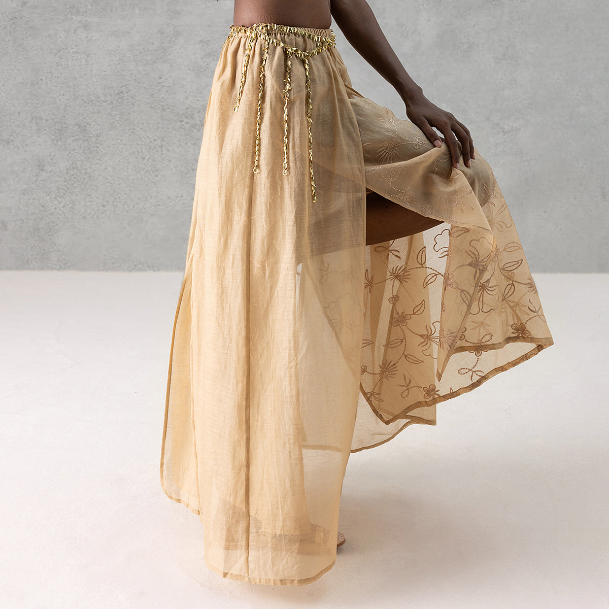 Rosette Skirt - Dull Yellow