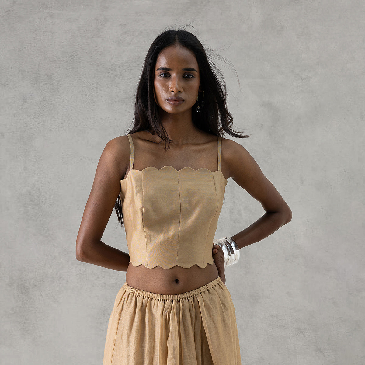 Valley Bralette Top - Dull Yellow