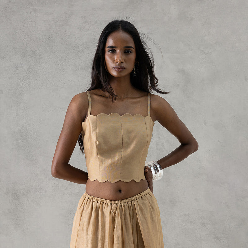 Valley Bralette Top - Dull Yellow