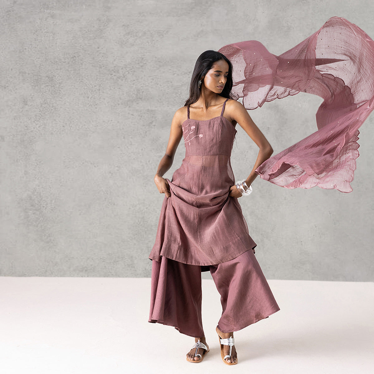 Peony Kurta - Mauve