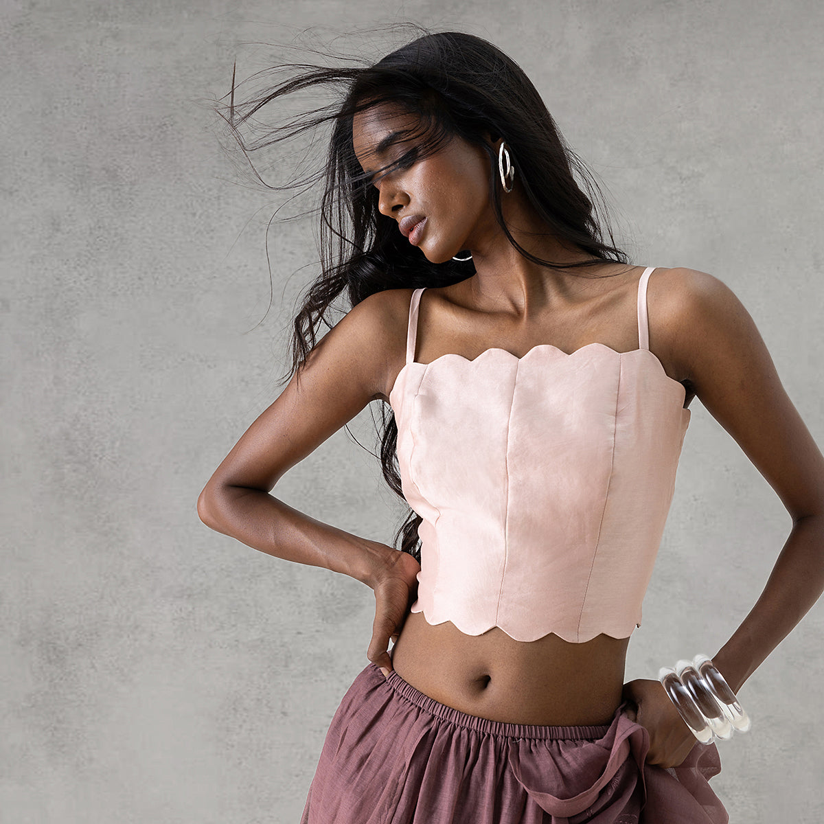Valley Bralette Top - Petal Pink