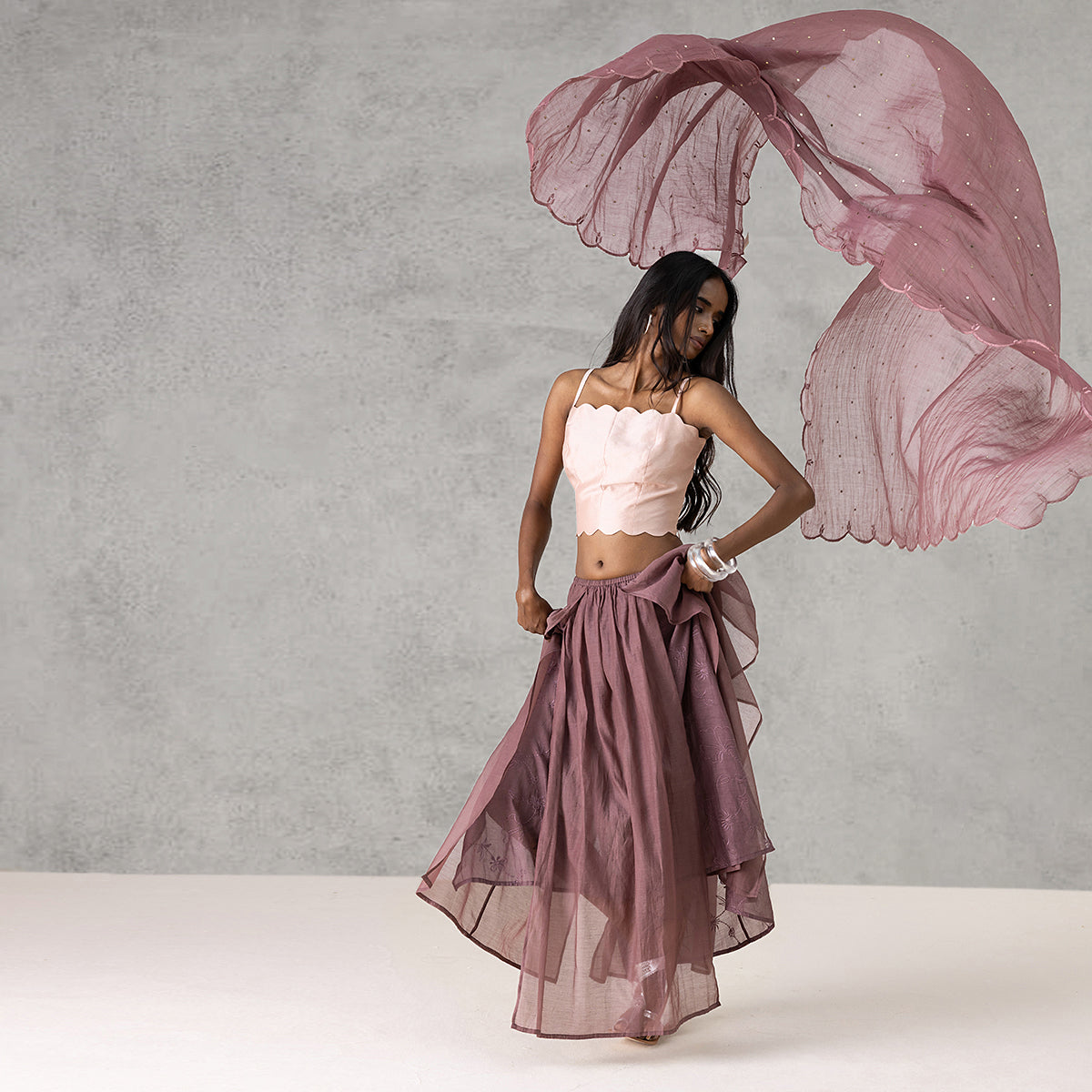 Rosette Skirt - Mauve