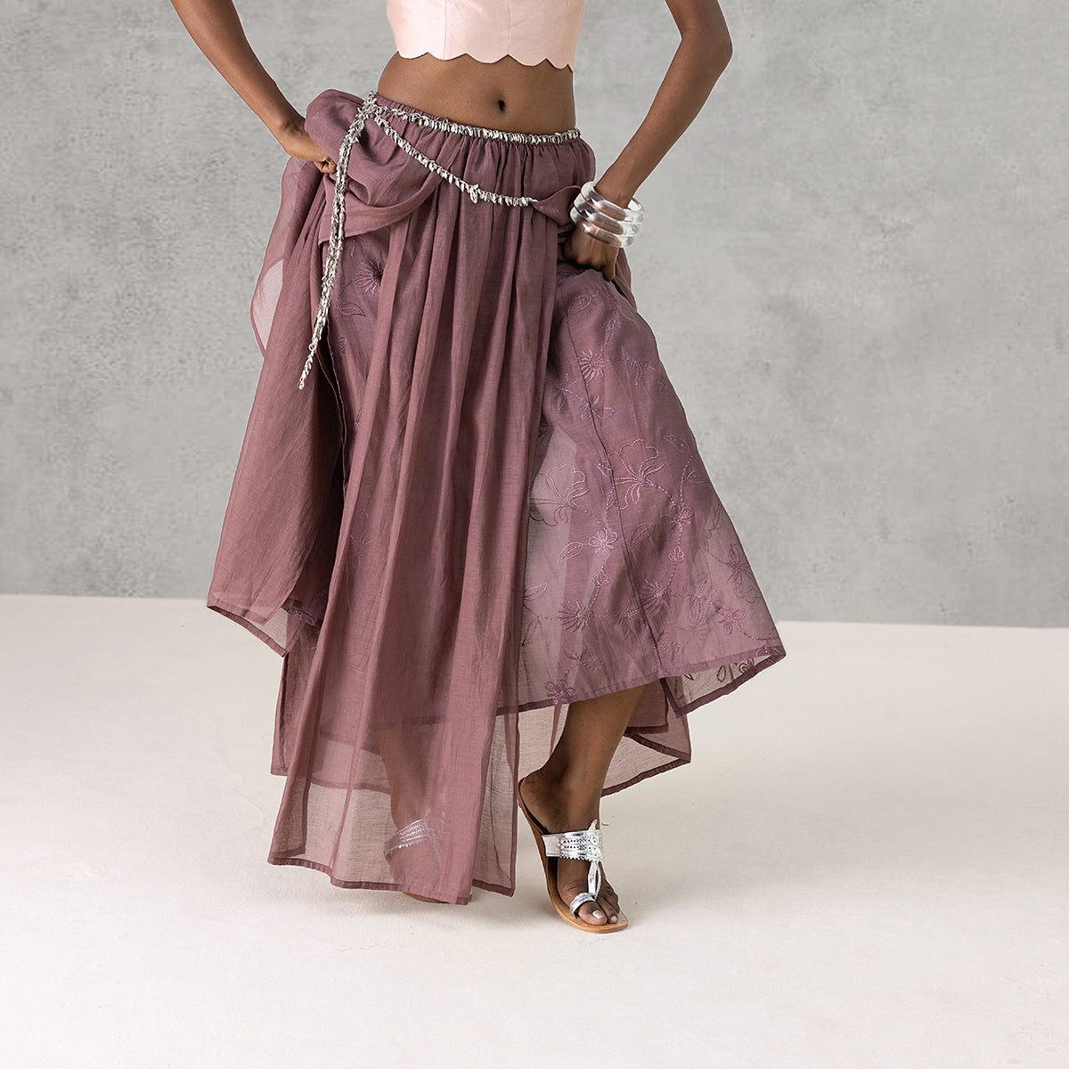 Rosette Skirt - Mauve