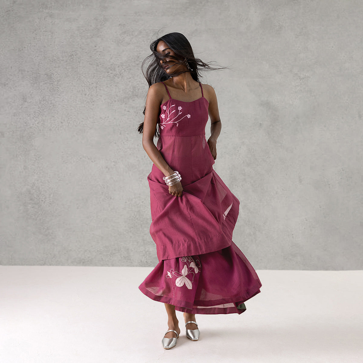 Peony Kurta - Dark Pink