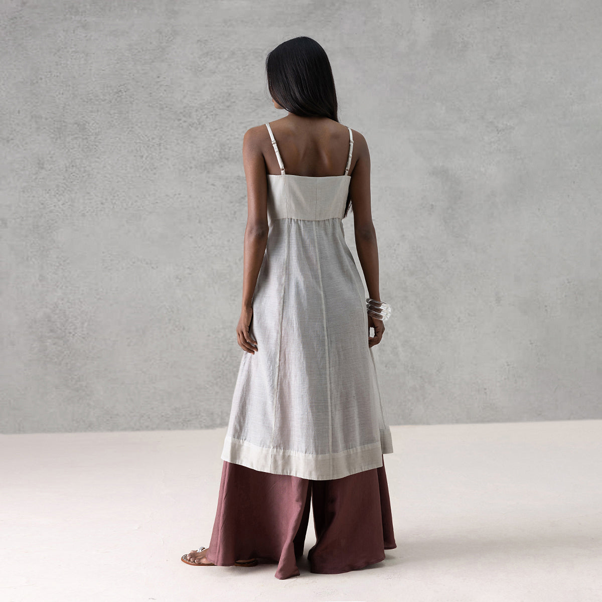 Peony Kurta - Ash Grey