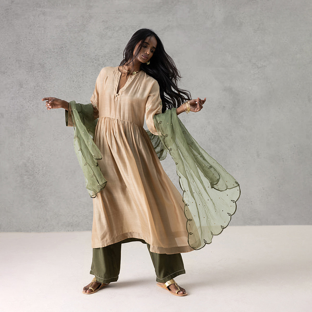 Dusk Kurta - Yellow