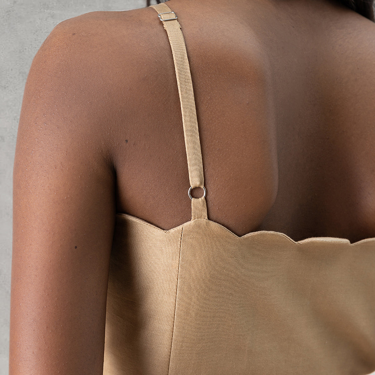Valley Bralette Top - Dull Yellow