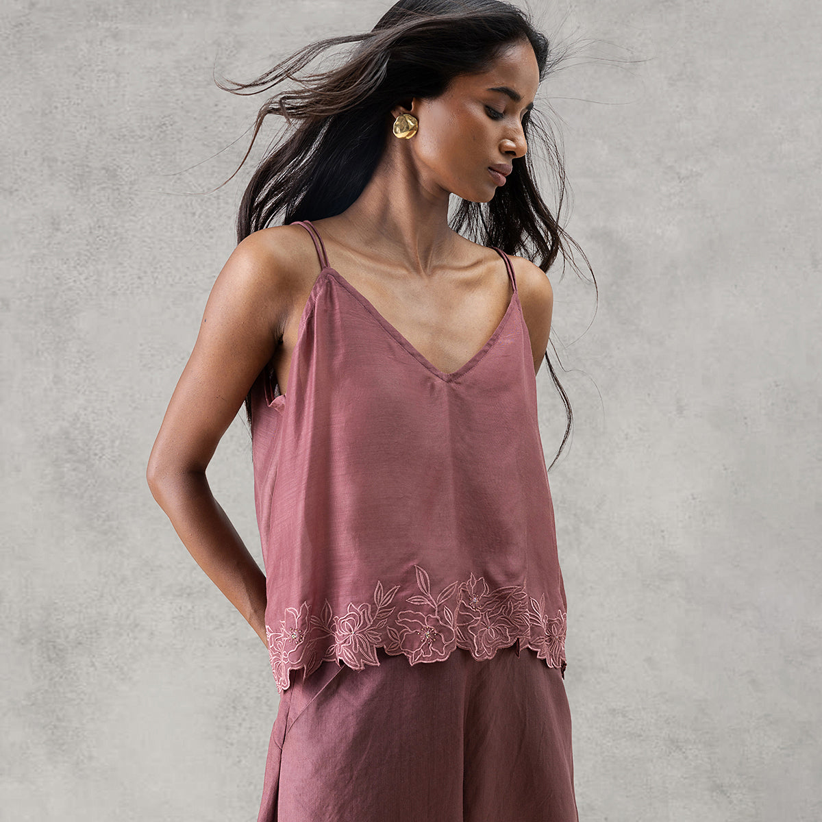 Ivy Cami Top - Mauve