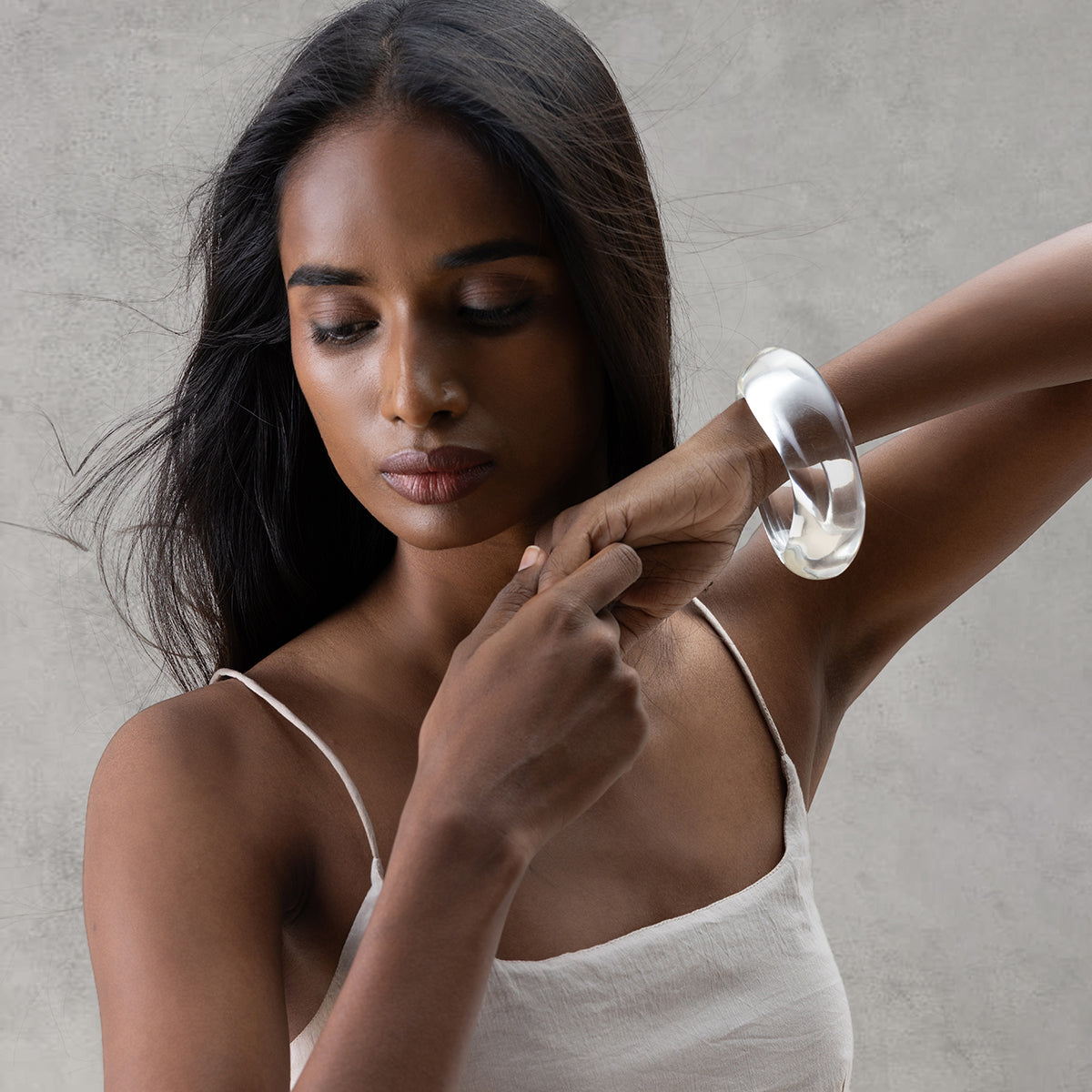 Dew Drop Bangle Set of 2- Clear