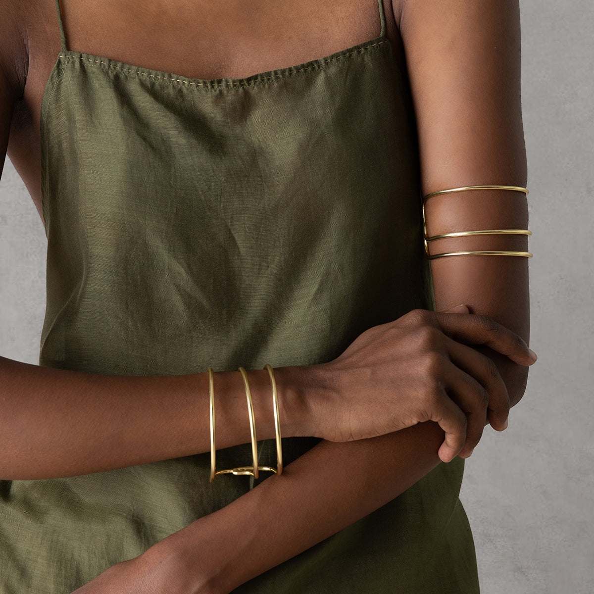 Orbit Cuff - Antique Gold