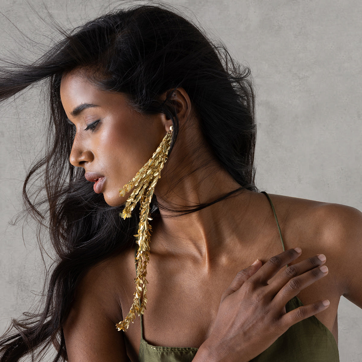 Raindrop Earring - Antique Gold