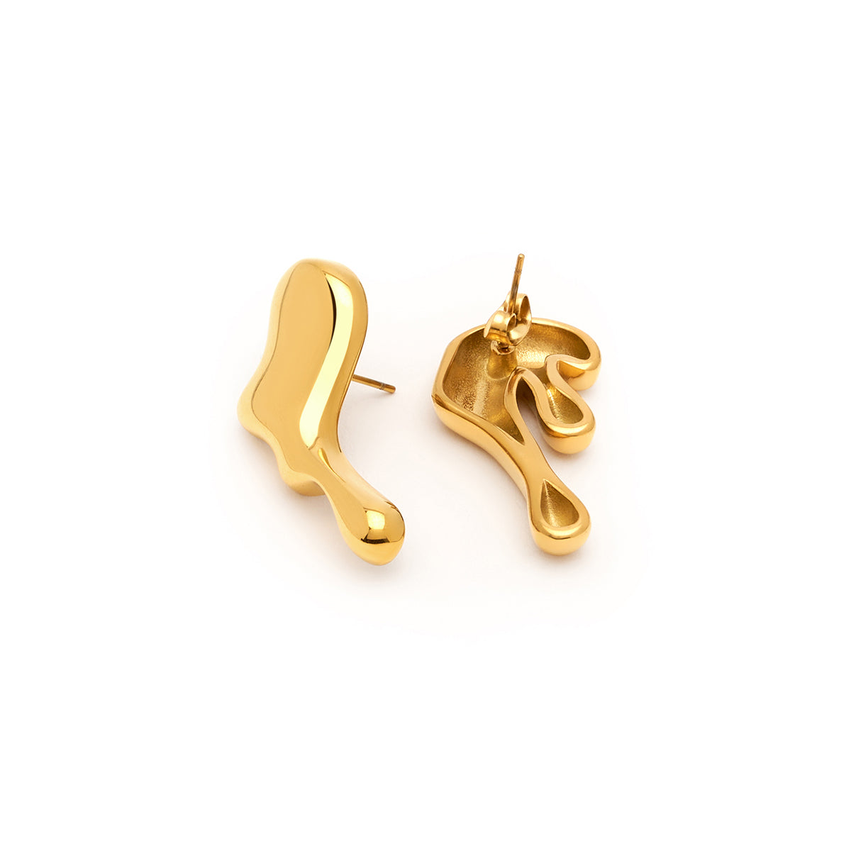 18KT Gold Plated Drip Of Love Studs Earings