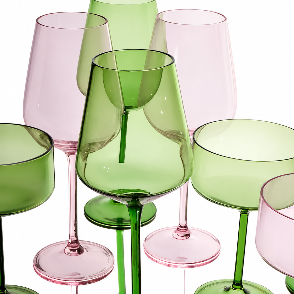 Willow Wine Glass (Set of 2) - Green