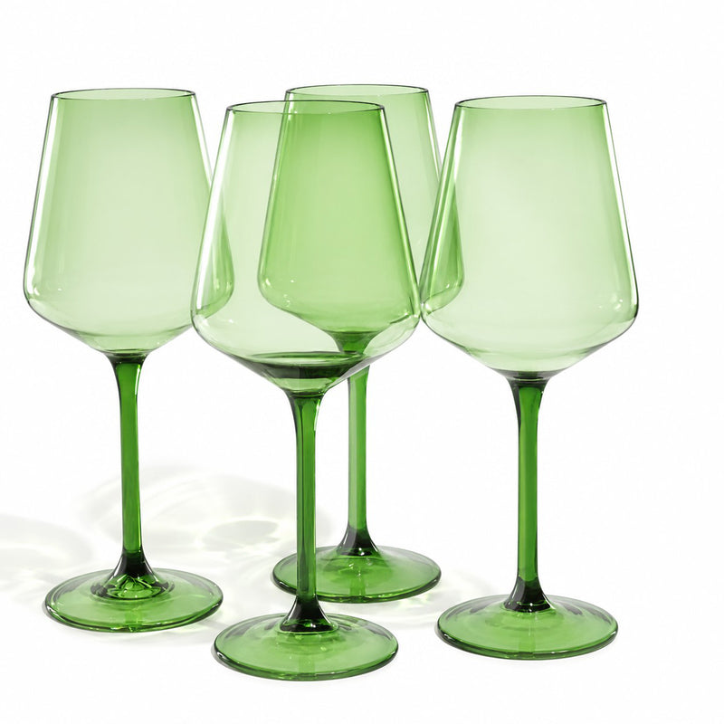 Willow Wine Glass (Set of 4) - Green