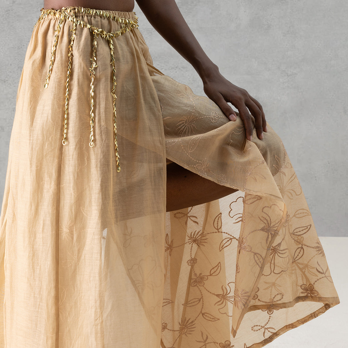 Rain Drop Hair Tassel - Antique Gold