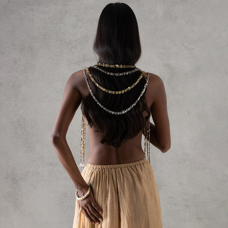 Raindrop Hair Tassel - Antique Gold