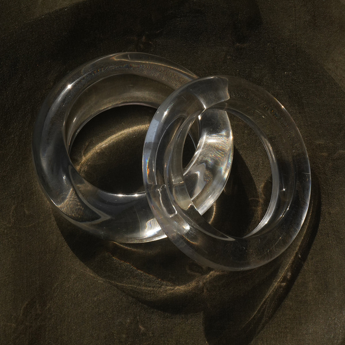 Dew Drop Bangle Set of 2- Clear
