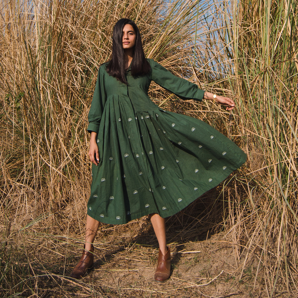 Mangrove Dress - Basil Green