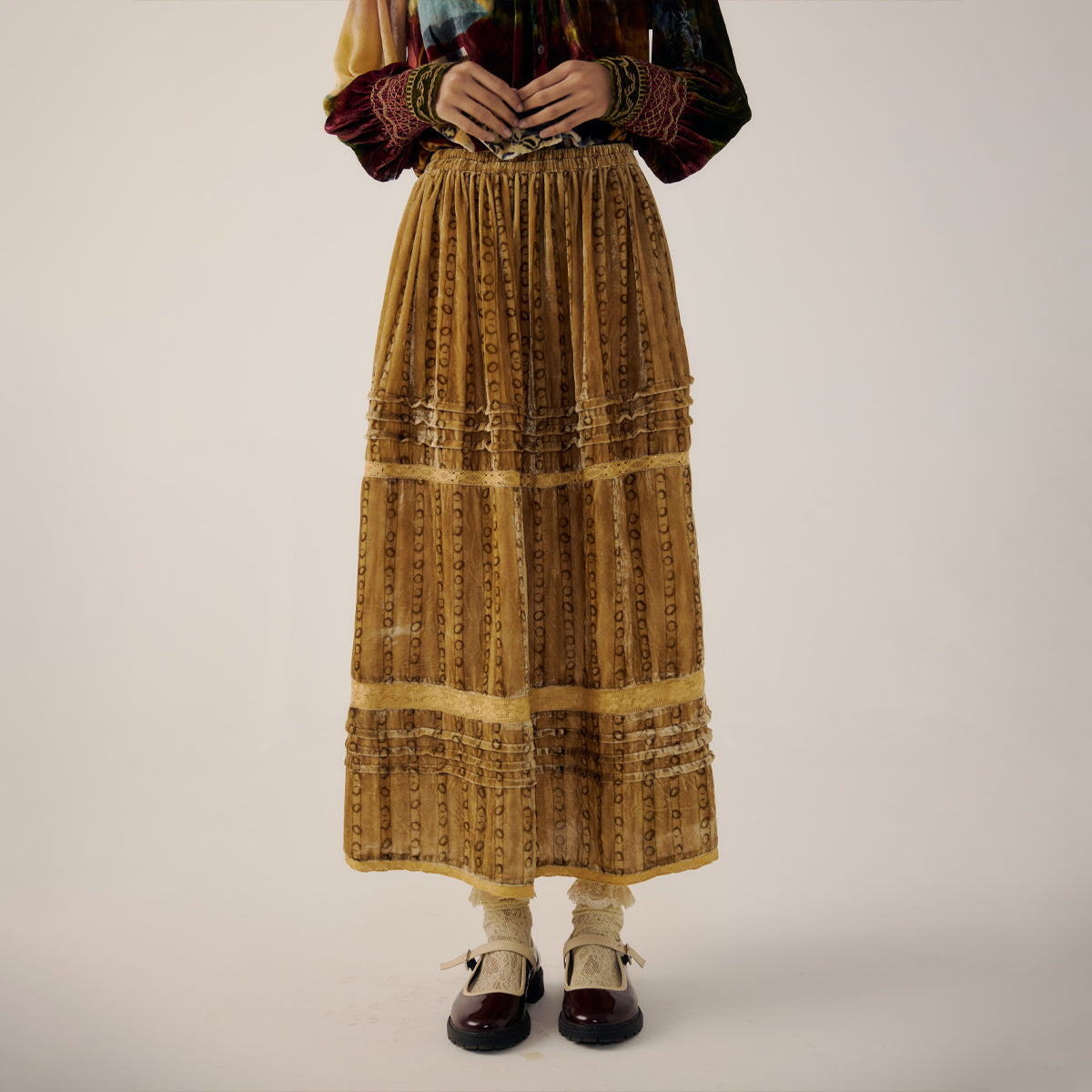 Mustard Stripes Emily Skirt