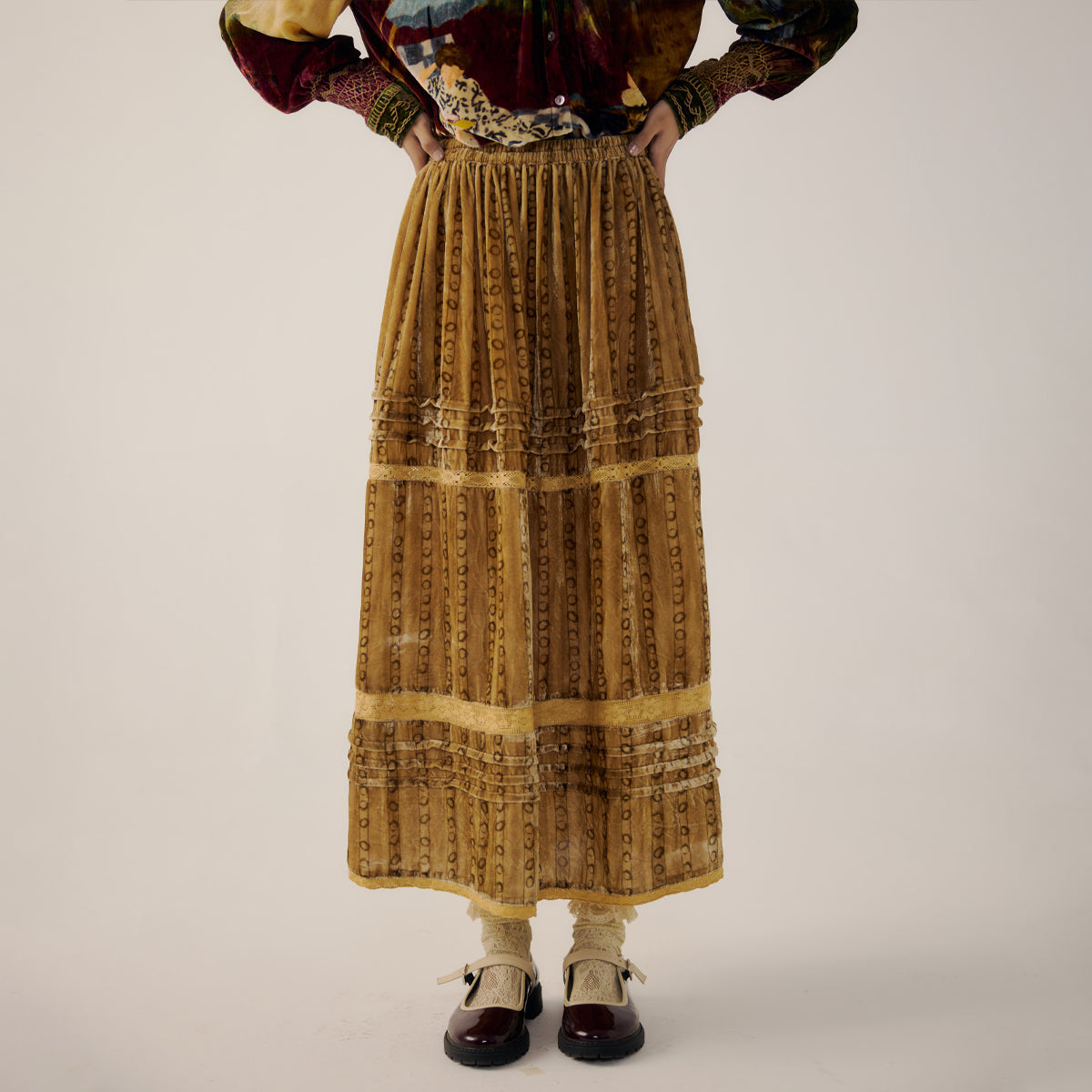 Mustard Stripes Emily Skirt