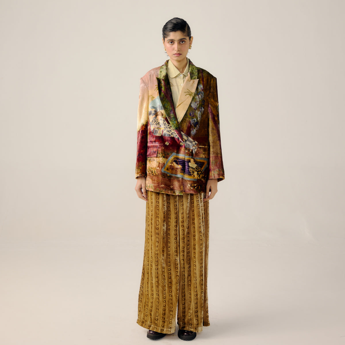 Mustard Stripes Lounge Pants