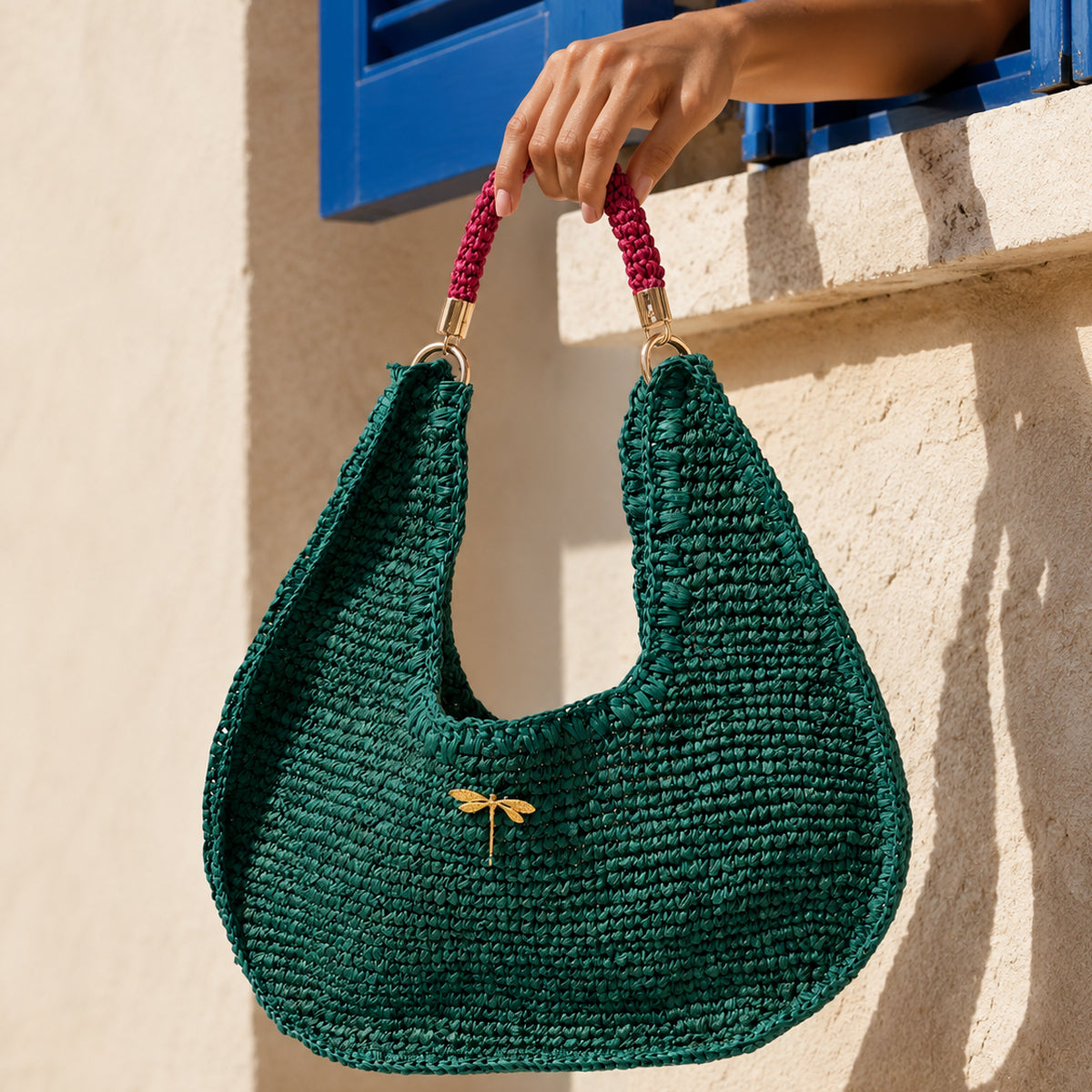The Emerald Contrast Hobo Bag