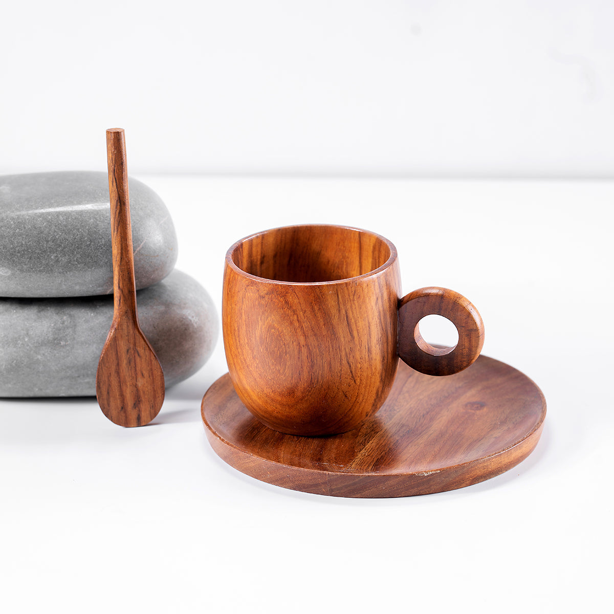 Wooden Cup Set | Set of 3