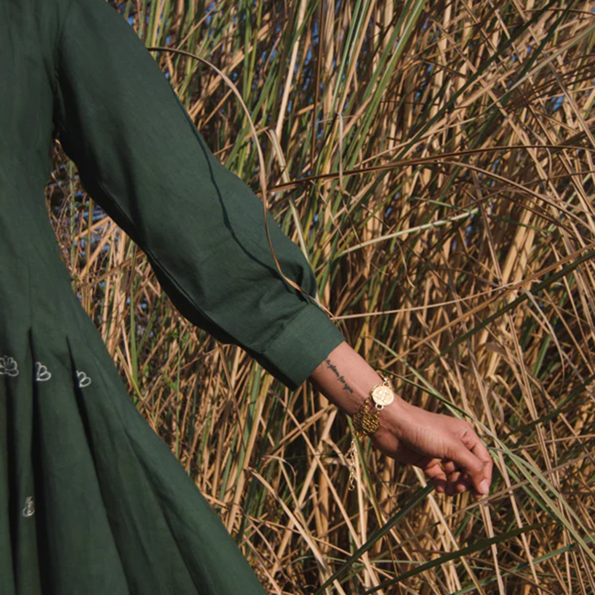 Mangrove Dress - Basil Green