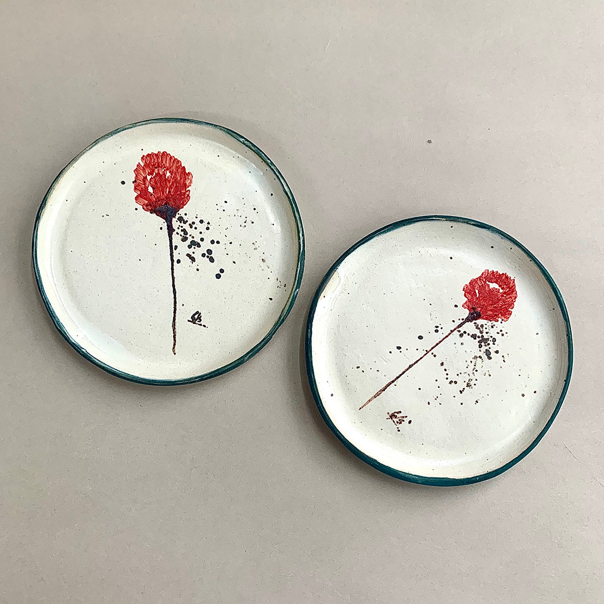 Peony Dessert Plates | Set of 2