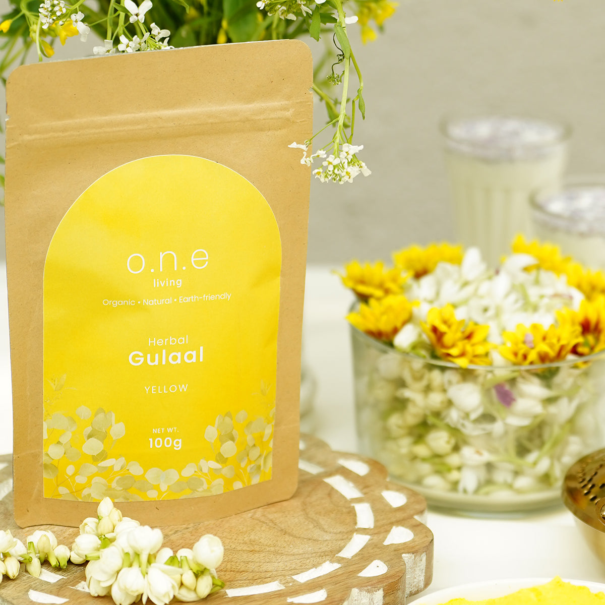 Natural Herbal Gulal | Yellow |100 g