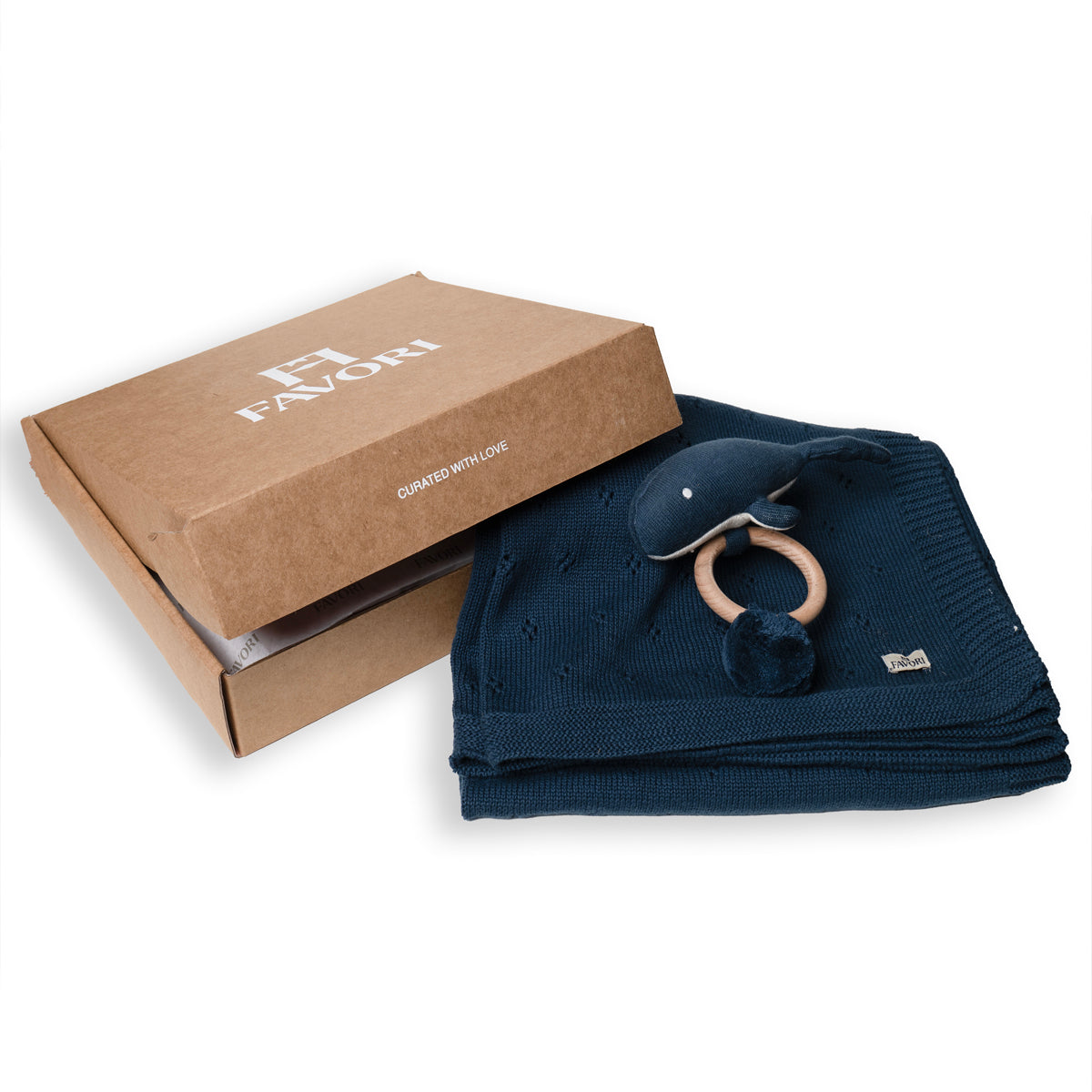 Baby Blanket with Fish Rattle